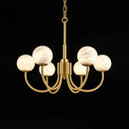 Alabaster 6‑10 Heads Globe Chandelier
