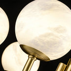 Alabaster 6‑10 Heads Globe Chandelier