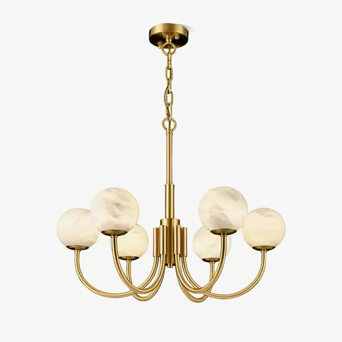Alabaster 6‑10 Heads Globe Chandelier