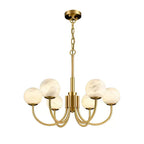 Alabaster 6‑10 Heads Globe Chandelier