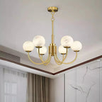 Alabaster 6‑10 Heads Globe Chandelier