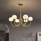 Alabaster 6‑10 Heads Globe Chandelier