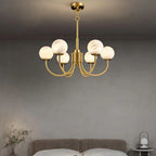 Alabaster 6‑10 Heads Globe Chandelier