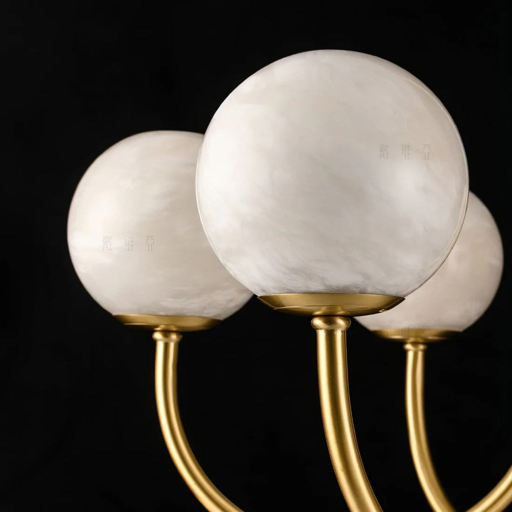Alabaster 6‑10 Heads Globe Chandelier