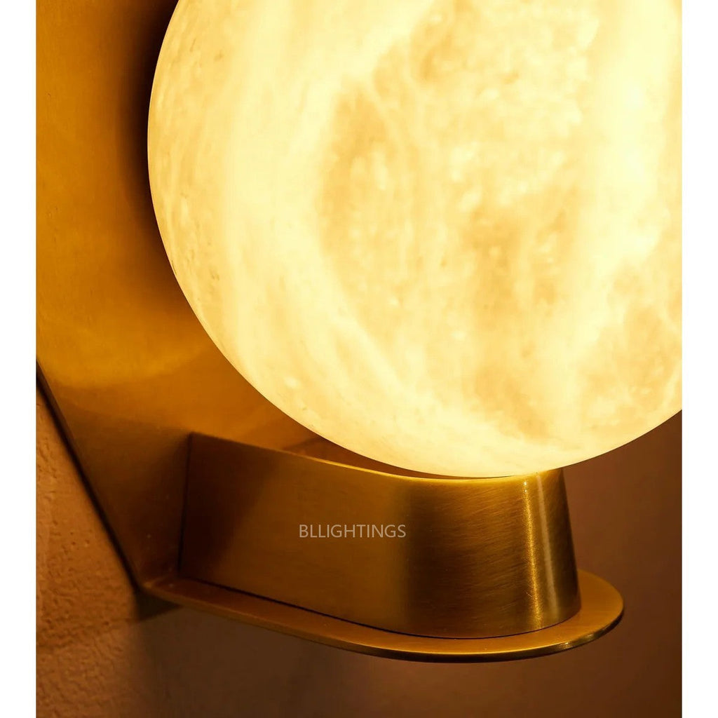 Alabaster Globe Wall Sconce