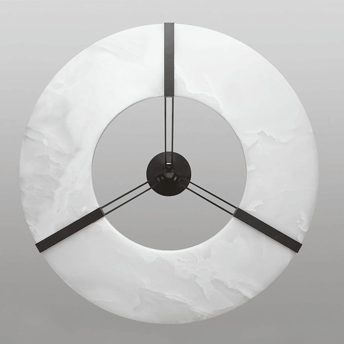 Halo Alabaster Pendant Light – Black & White LED Chandelier