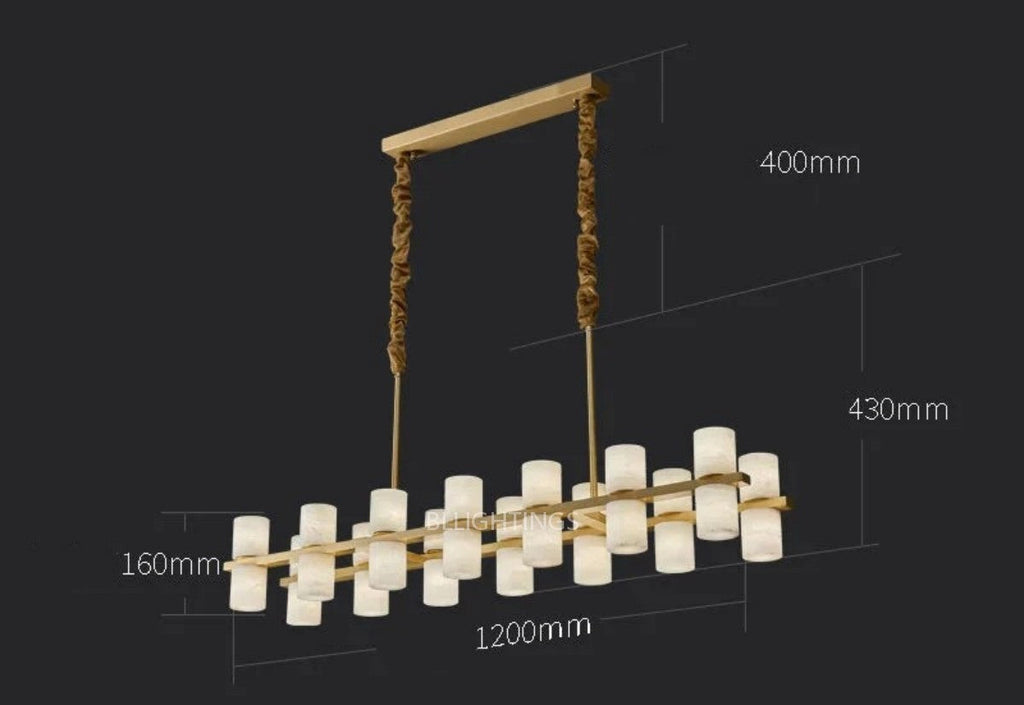 Alabaster Linear Chandelier