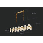 Alabaster Linear Chandelier