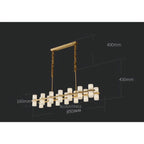 Alabaster Linear Chandelier