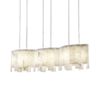 Alabaster Pendant Lamp with Gold & White Finish