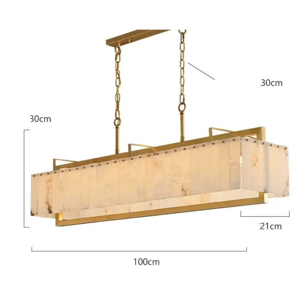Alabaster Rectangle Chandelier