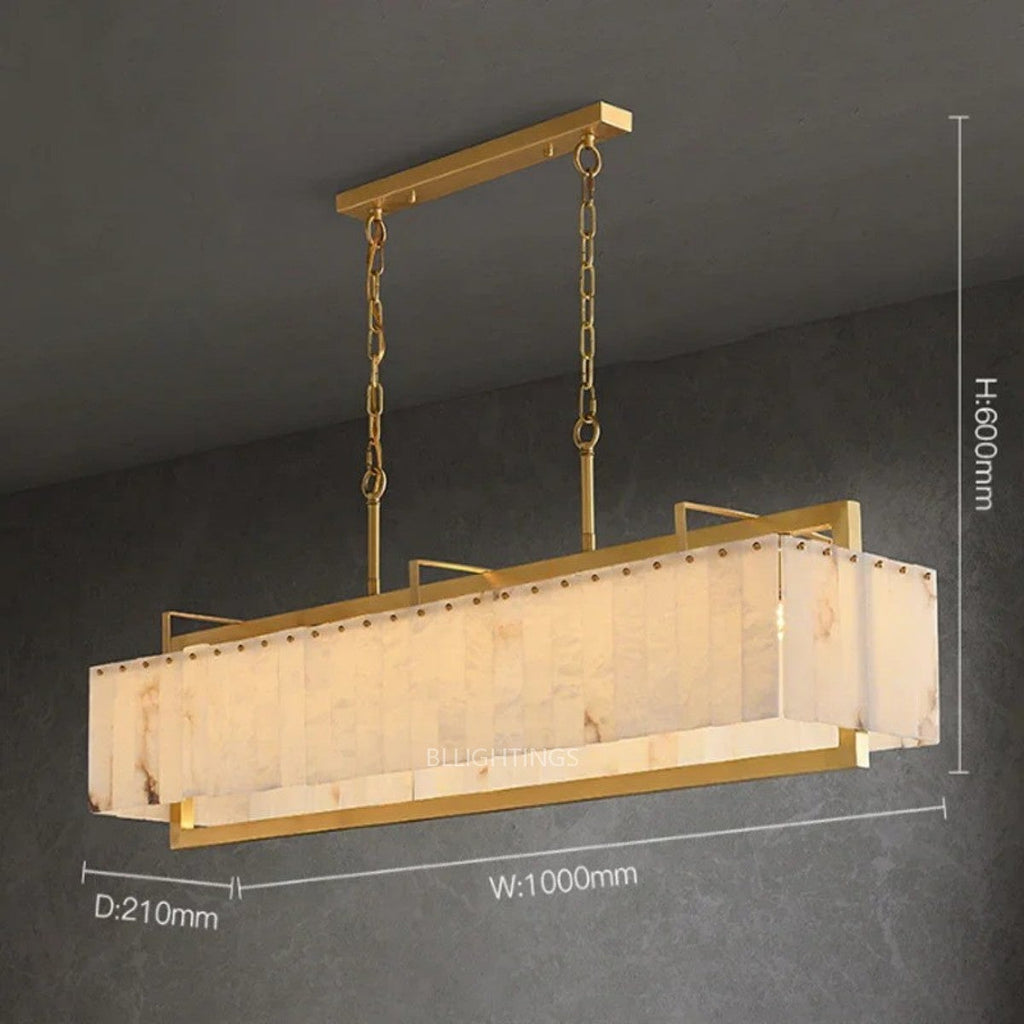 Alabaster Rectangle Chandelier