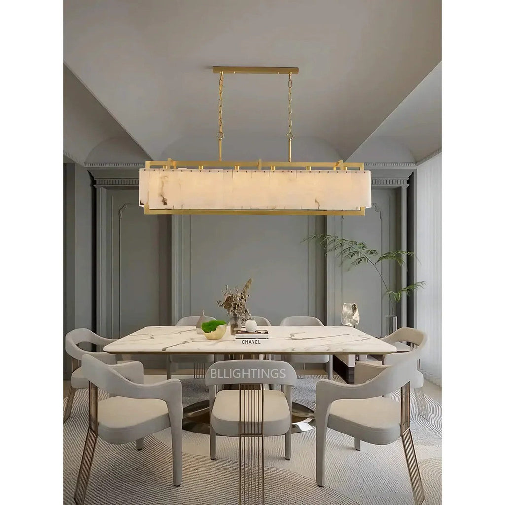 Alabaster Rectangle Chandelier