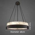Alabaster Round LED Metal Chandelier