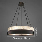 Alabaster Round LED Metal Chandelier