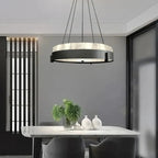 Alabaster Round LED Metal Chandelier