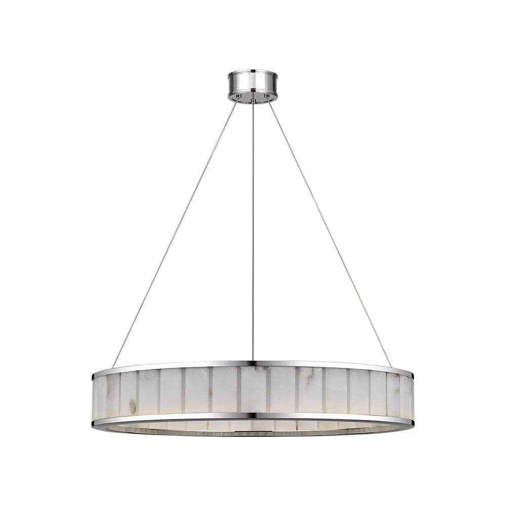 Alabaster Round LED Ring Chandelier 30"D
