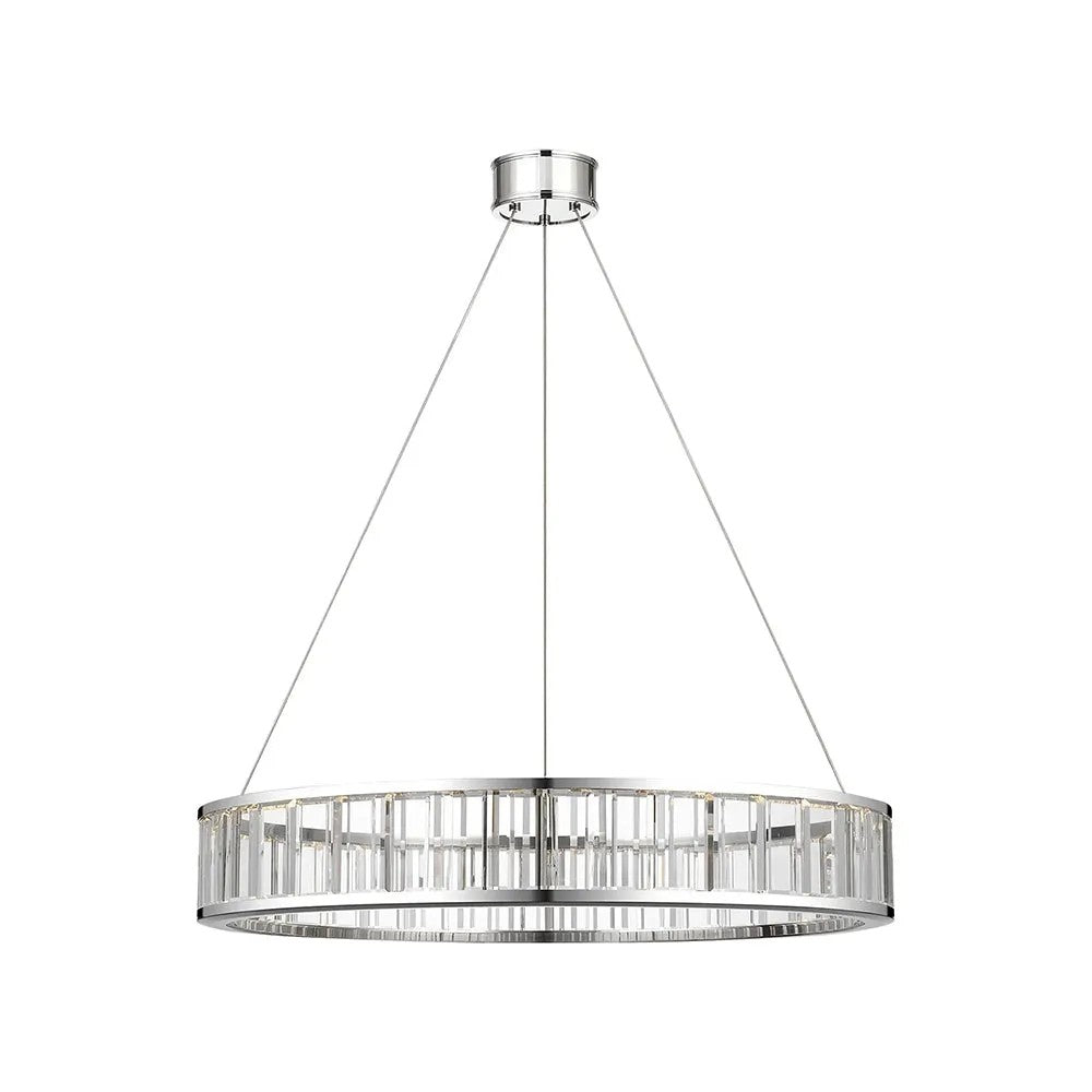 Alabaster Round LED Ring Chandelier 30"D