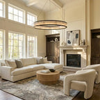 Alabaster Round LED Ring Chandelier 30"D