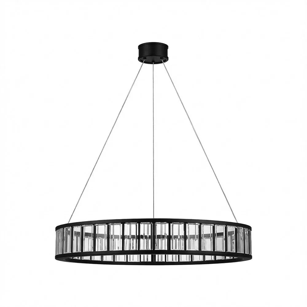 Alabaster Round LED Ring Chandelier 30"D
