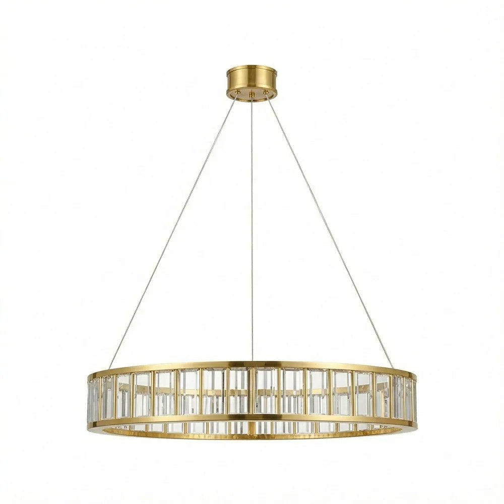 Alabaster Round LED Ring Chandelier 30"D
