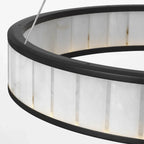 Alabaster Round LED Ring Chandelier 40"D