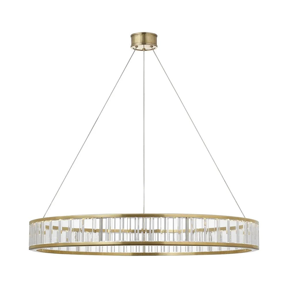Alabaster Round LED Ring Chandelier 40"D