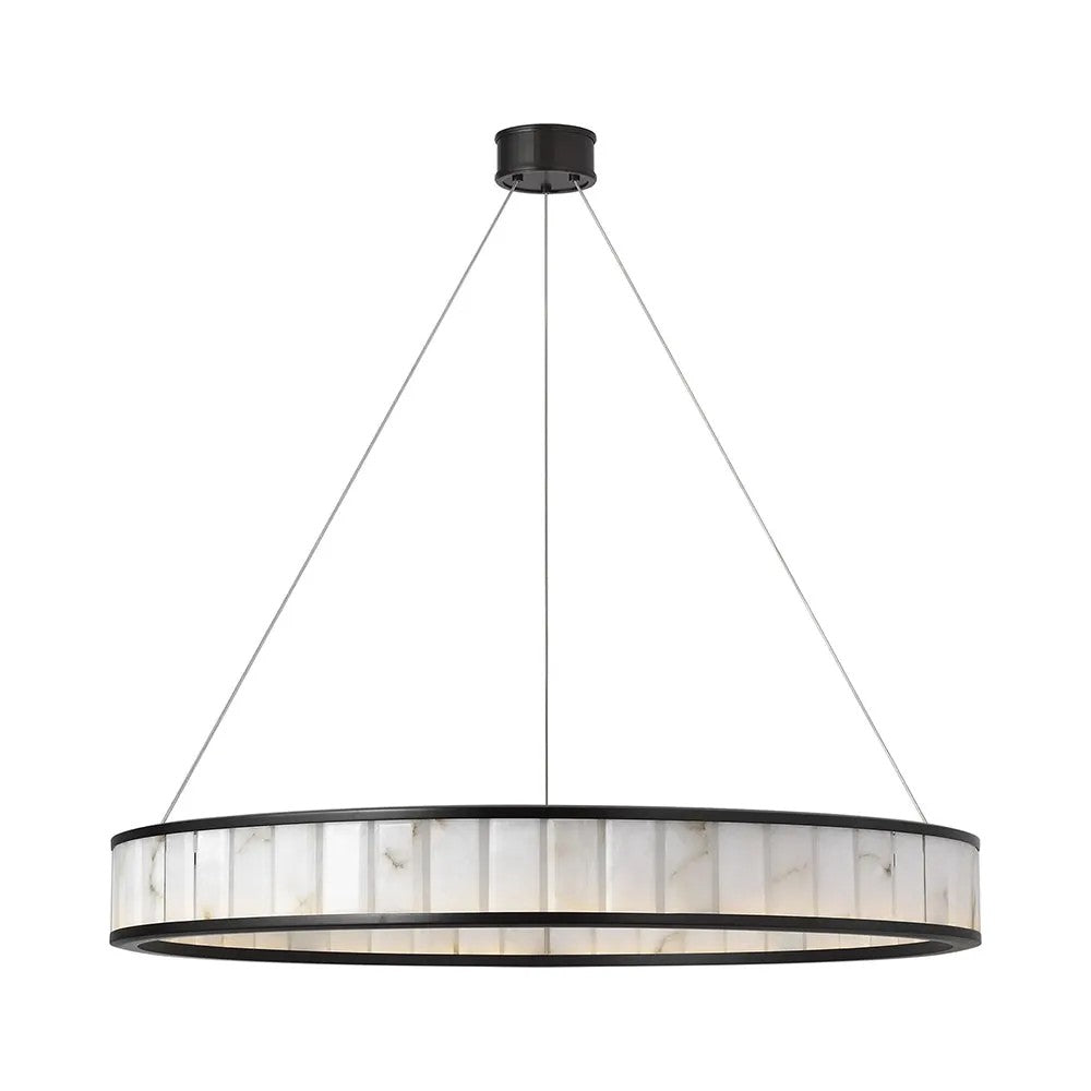 Alabaster Round LED Ring Chandelier 40"D