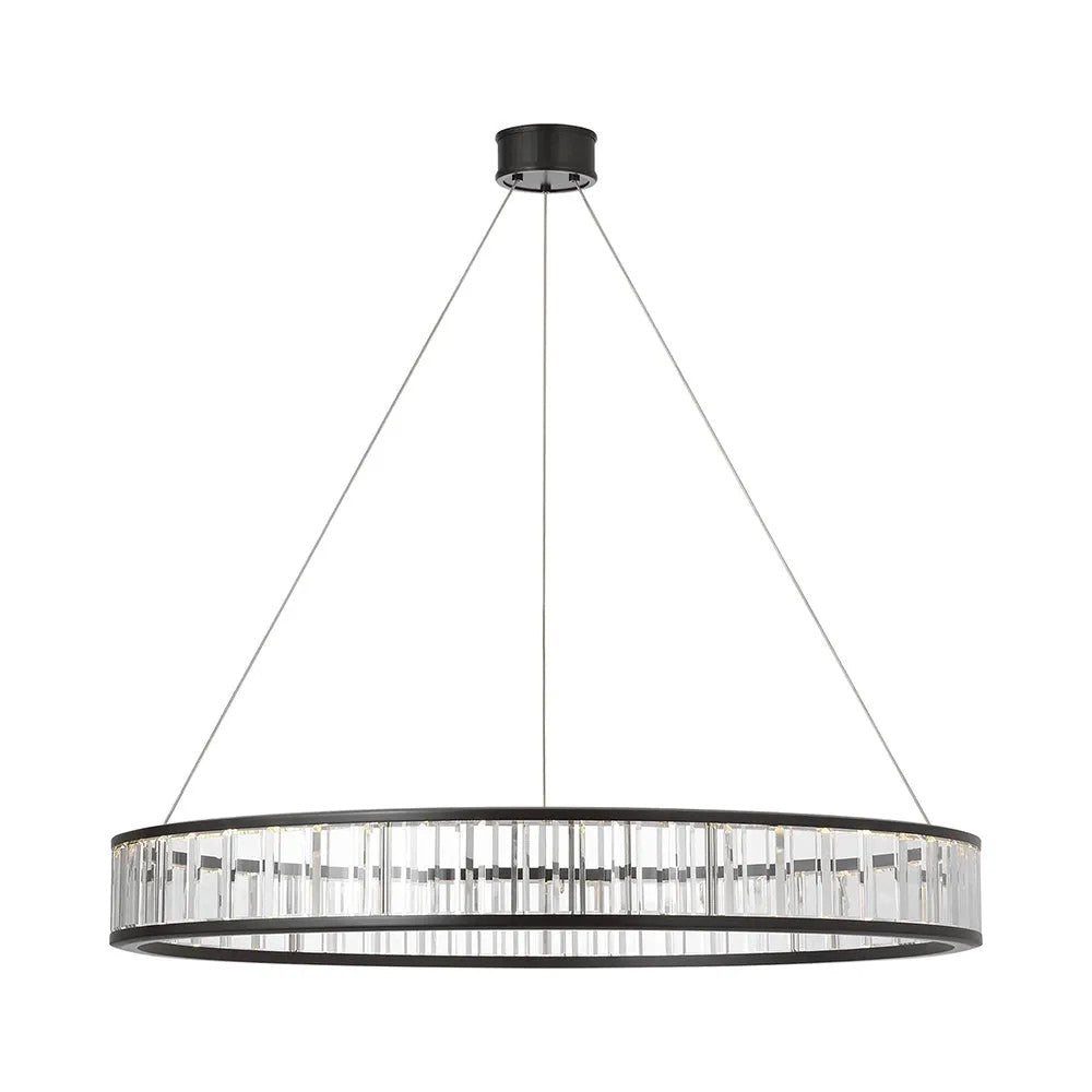 Alabaster Round LED Ring Chandelier 40"D