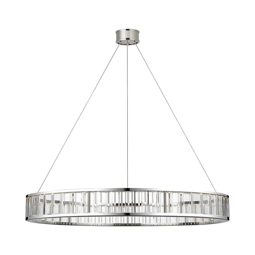 Alabaster Round LED Ring Chandelier 40"D