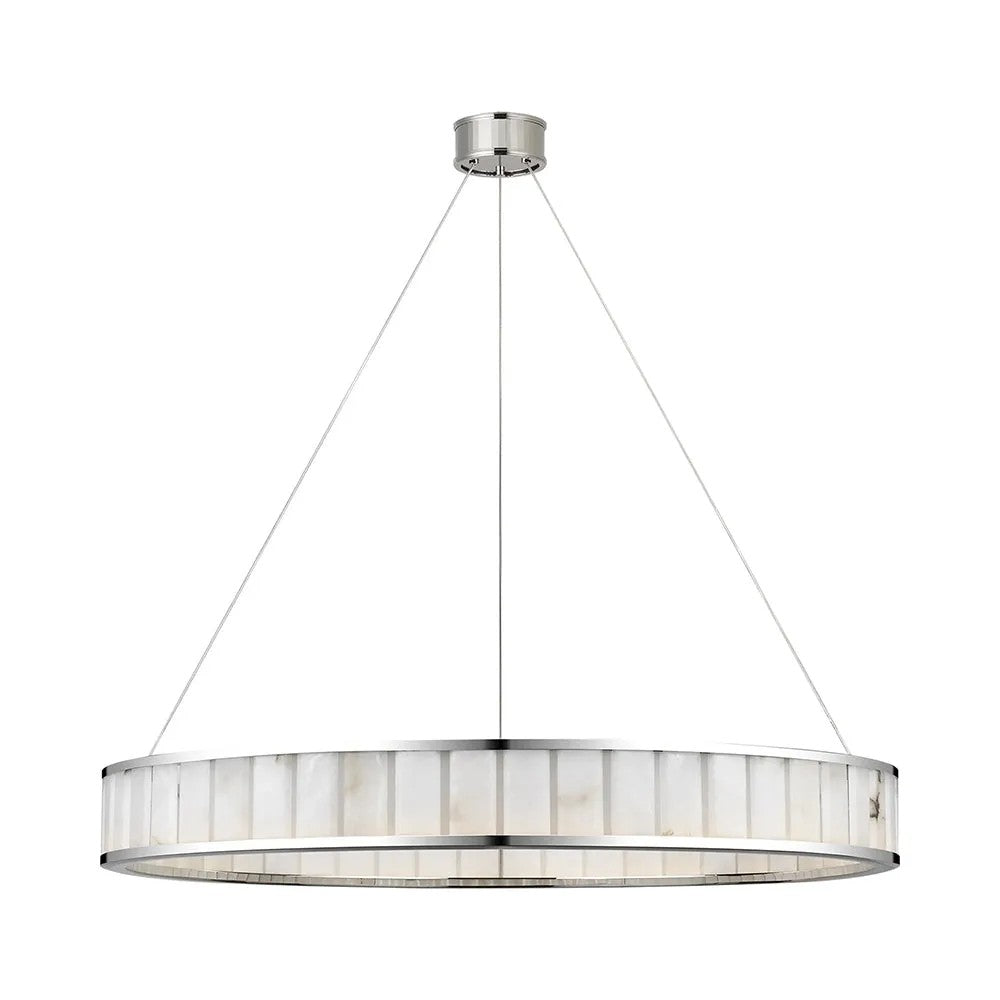 Alabaster Round LED Ring Chandelier 40"D