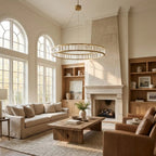 Alabaster Round LED Ring Chandelier 30"D