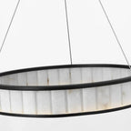 Alabaster Round LED Ring Chandelier 40"D