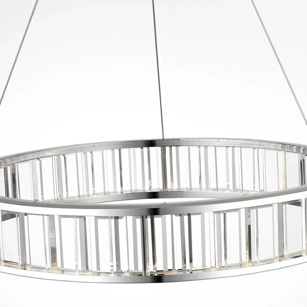 Alabaster Round LED Ring Chandelier 40"D