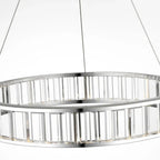 Alabaster Round LED Ring Chandelier 40"D