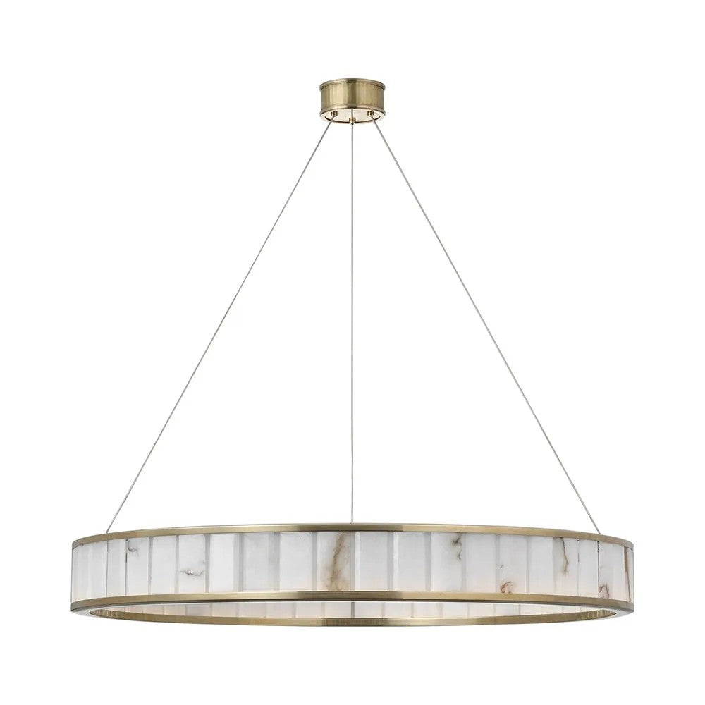 Alabaster Round LED Ring Chandelier 40"D