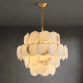 Alabaster Tusrsic Petal Cluster 4 Tier Chandelier