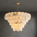 Alabaster Tusrsic Petal Cluster 5 Tier Chandelier