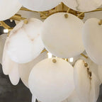 Alabaster Tusrsic Petal Cluster 4 Tier Chandelier