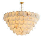 Alabaster Tusrsic Petal Cluster 6 Tier Chandelier