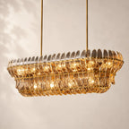 Amelisse Glass Linear Chandelier 54"