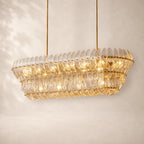 Amelisse Glass Linear Chandelier 54"