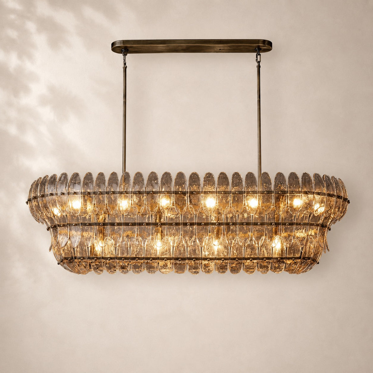 Amelisse Glass Linear Chandelier 54"