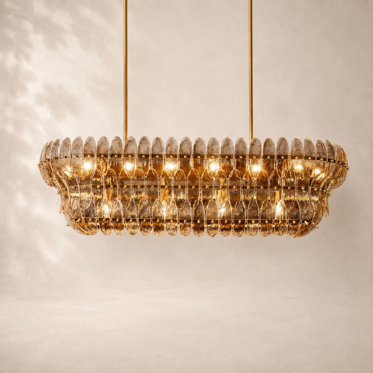 Amelisse Glass Linear Chandelier 54"