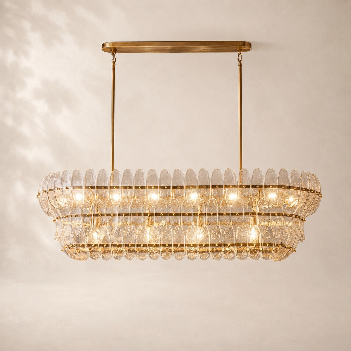 Amelisse Glass Linear Chandelier 54"