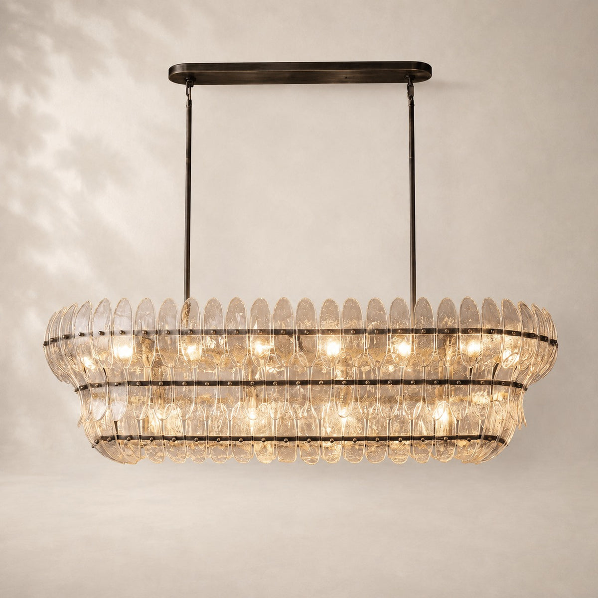 Amelisse Glass Linear Chandelier 54"