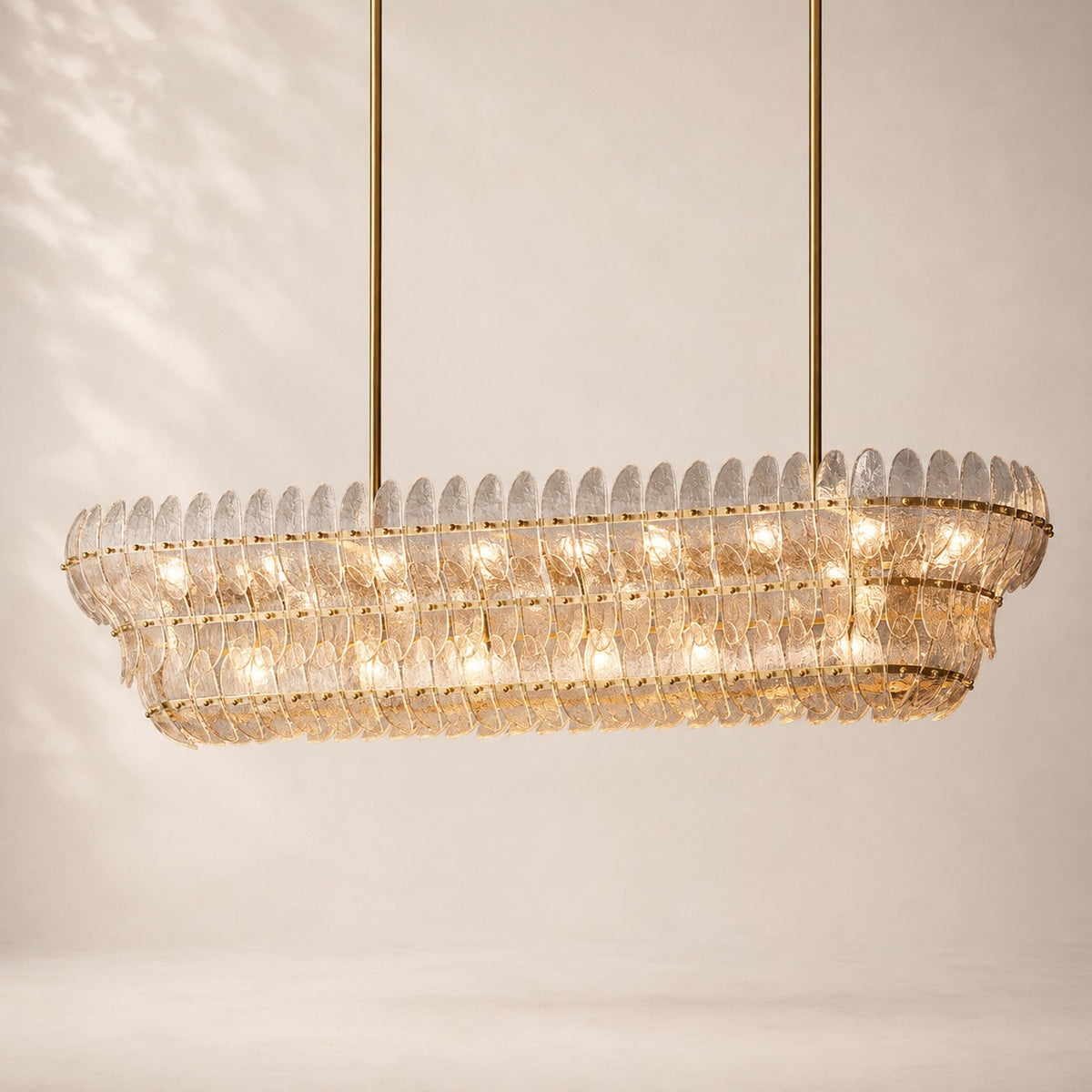 Amelisse Glass Linear Chandelier 72"