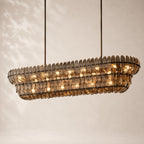 Amelisse Glass Linear Chandelier 72"