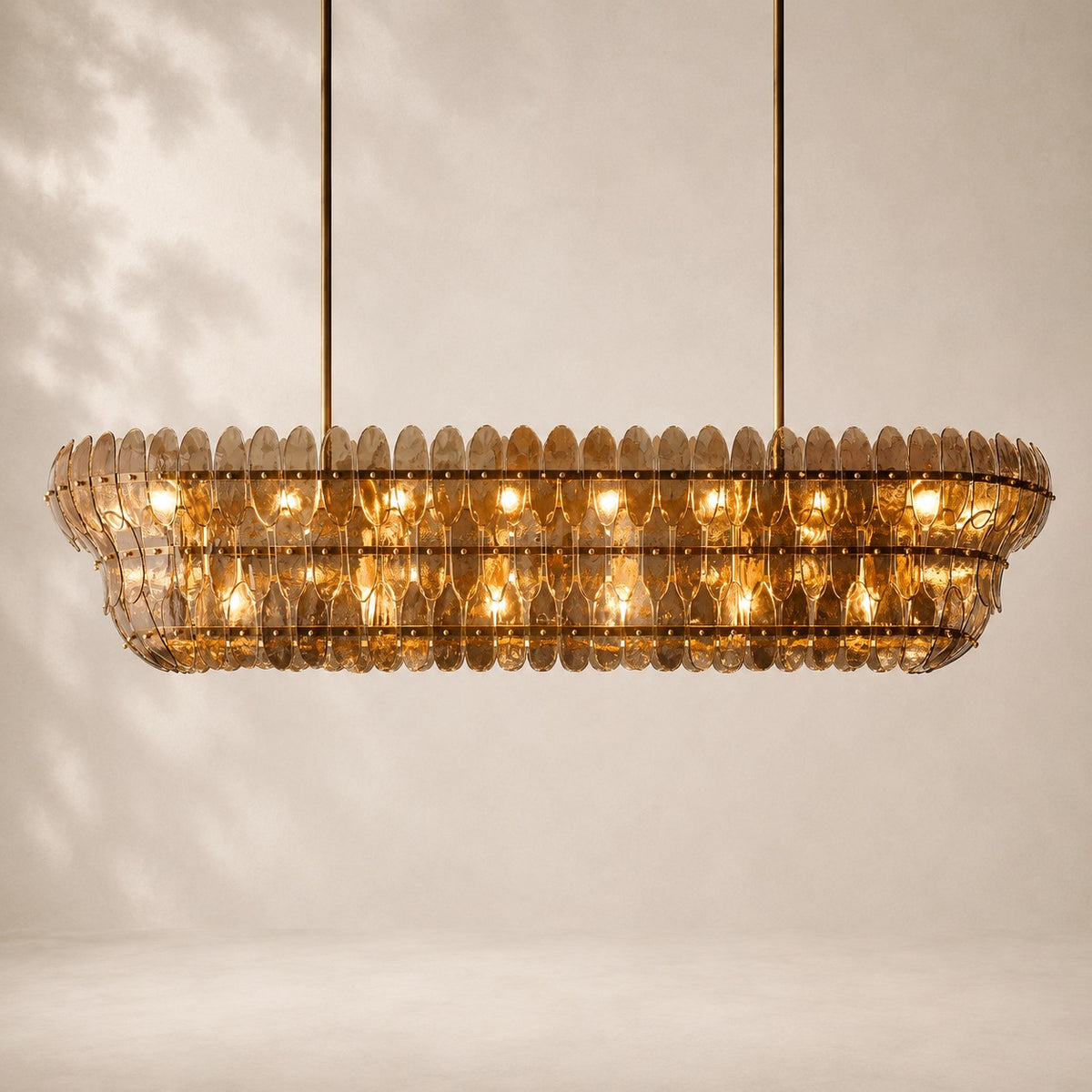 Amelisse Glass Linear Chandelier 72"