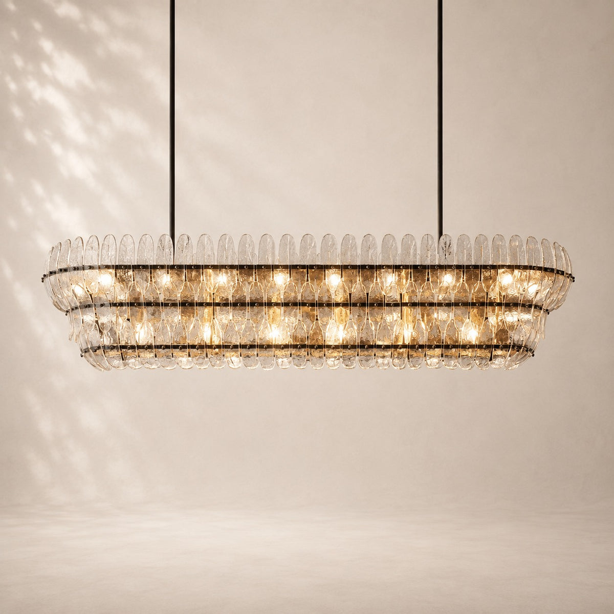 Amelisse Glass Linear Chandelier 72"